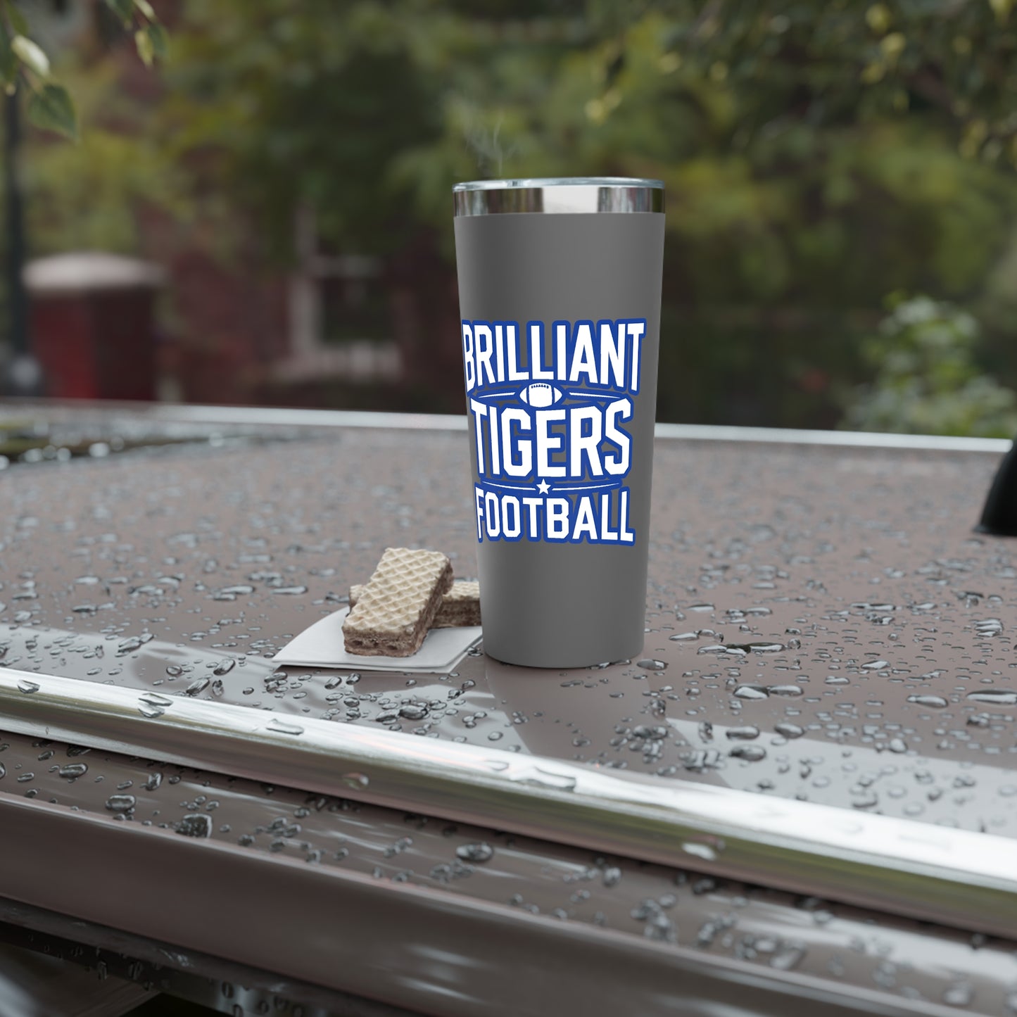 22oz Copper Insulated Tumbler \ Brilliant Tigers Football \ BTF1