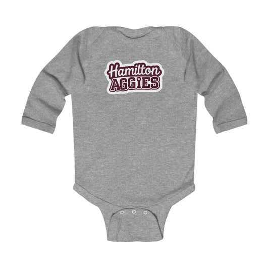 Long Sleeve Baby Bodysuit \ Hamilton Aggies \ HAG2