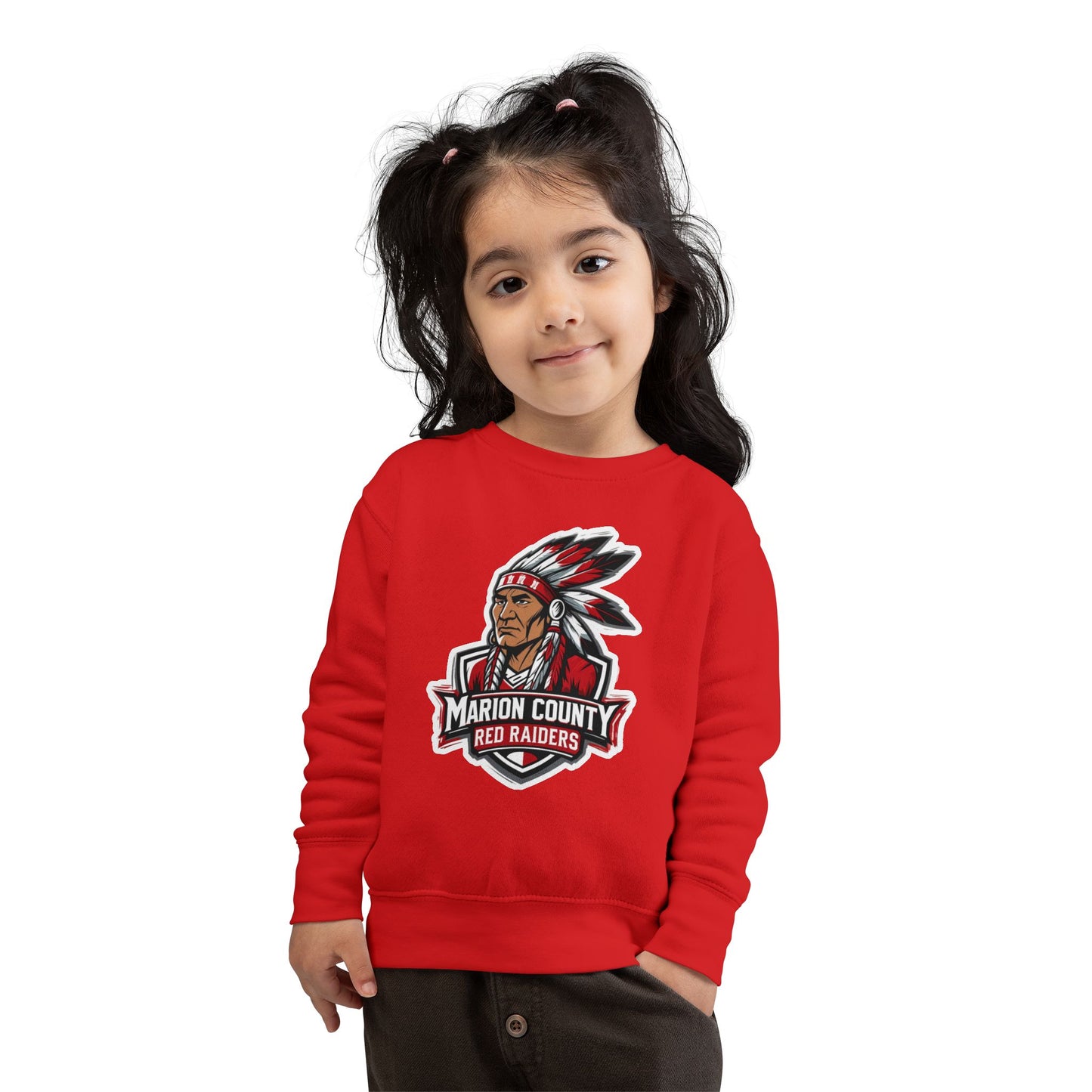 Toddler Crewneck Sweatshirt \ Marion County Red Raiders \ MC2