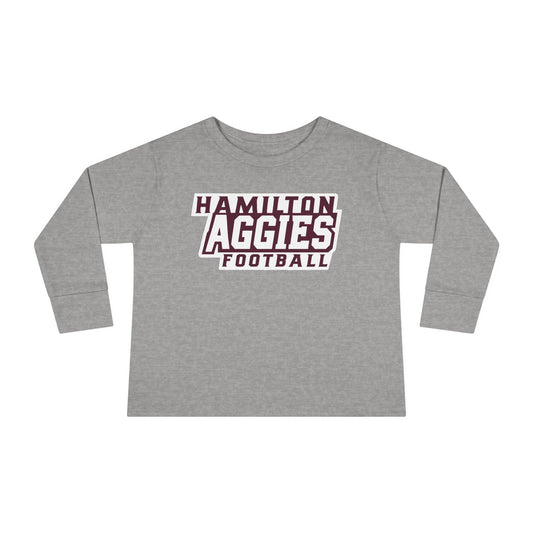 Toddler Long Sleeve Tee \ Hamilton Aggies Football \ HAF1