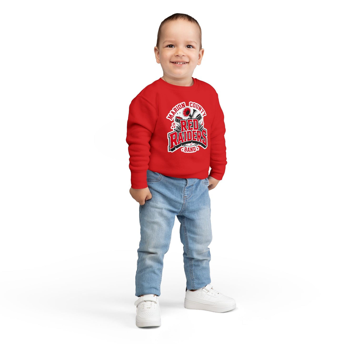 Toddler Crewneck Sweatshirt \ Marion County Red Raiders Band \ MCB2