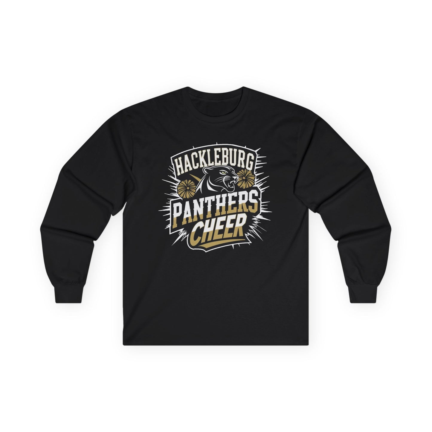 Adult Long Sleeve Tee \ Hackleburg Panthers Cheer \ HPC1