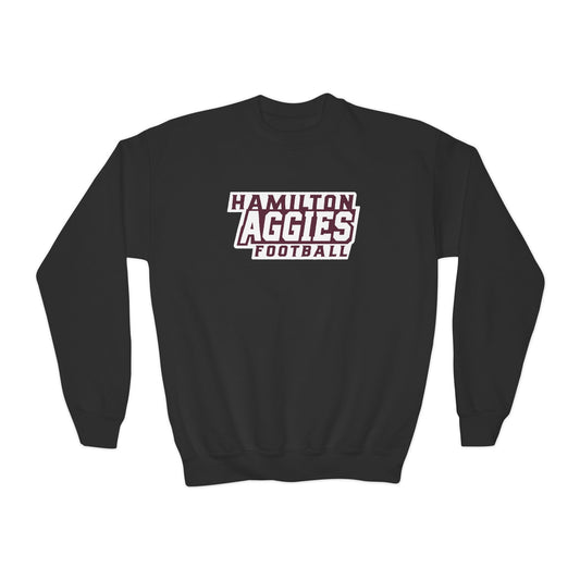 Youth Crewneck Sweatshirt \ Hamilton Aggies Football \ HAF1