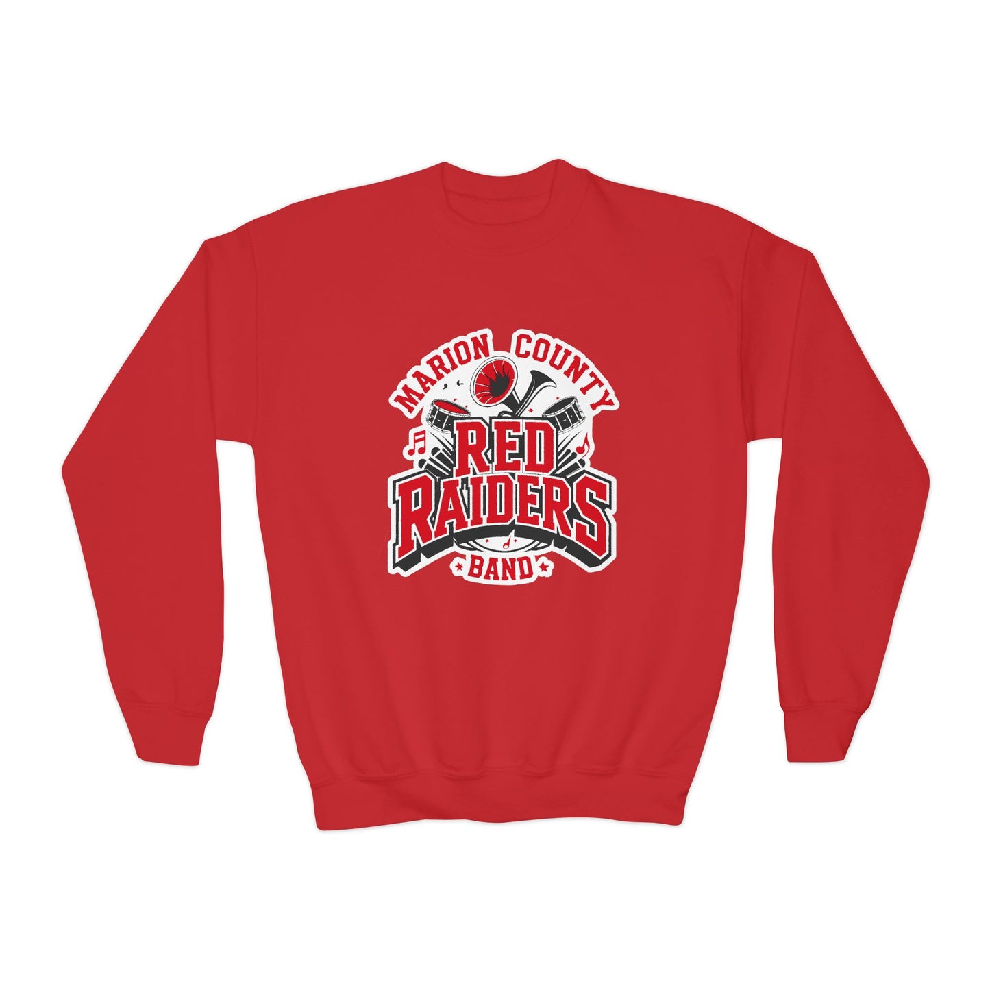 Youth Crewneck Sweatshirt \ Marion County Red Raiders Band \ MCB2