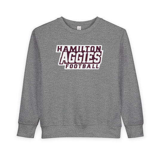 Toddler Crewneck Sweatshirt \ Hamilton Aggies Football \ HAF1