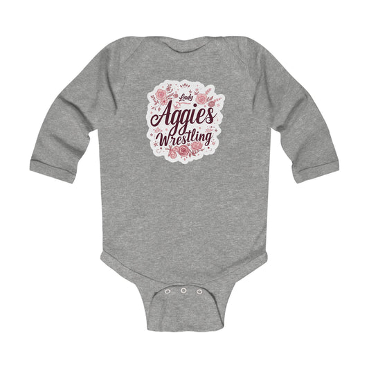 Long Sleeve Baby Bodysuit \ Hamilton Aggies Wrestling \ HAWG1