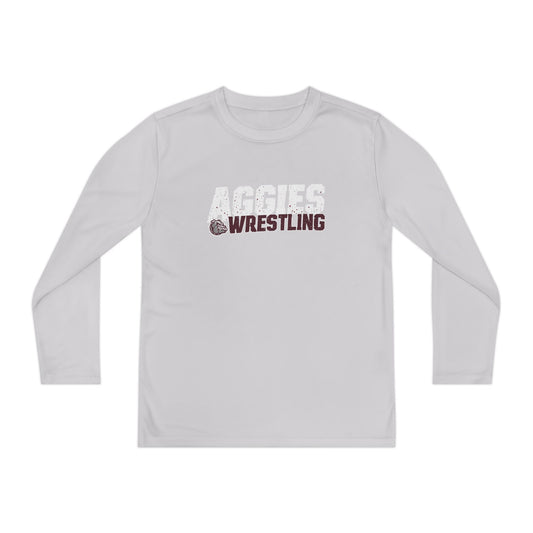 Youth Long Sleeve Tee \ Hamilton Aggies Wrestling \ HAW3