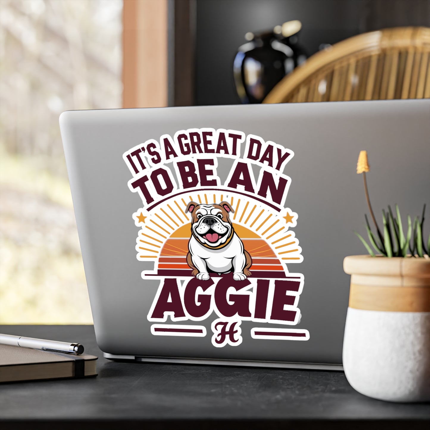 Kiss-Cut Vinyl Decal \ It's a Great Day to be an Aggie! \ GDA2