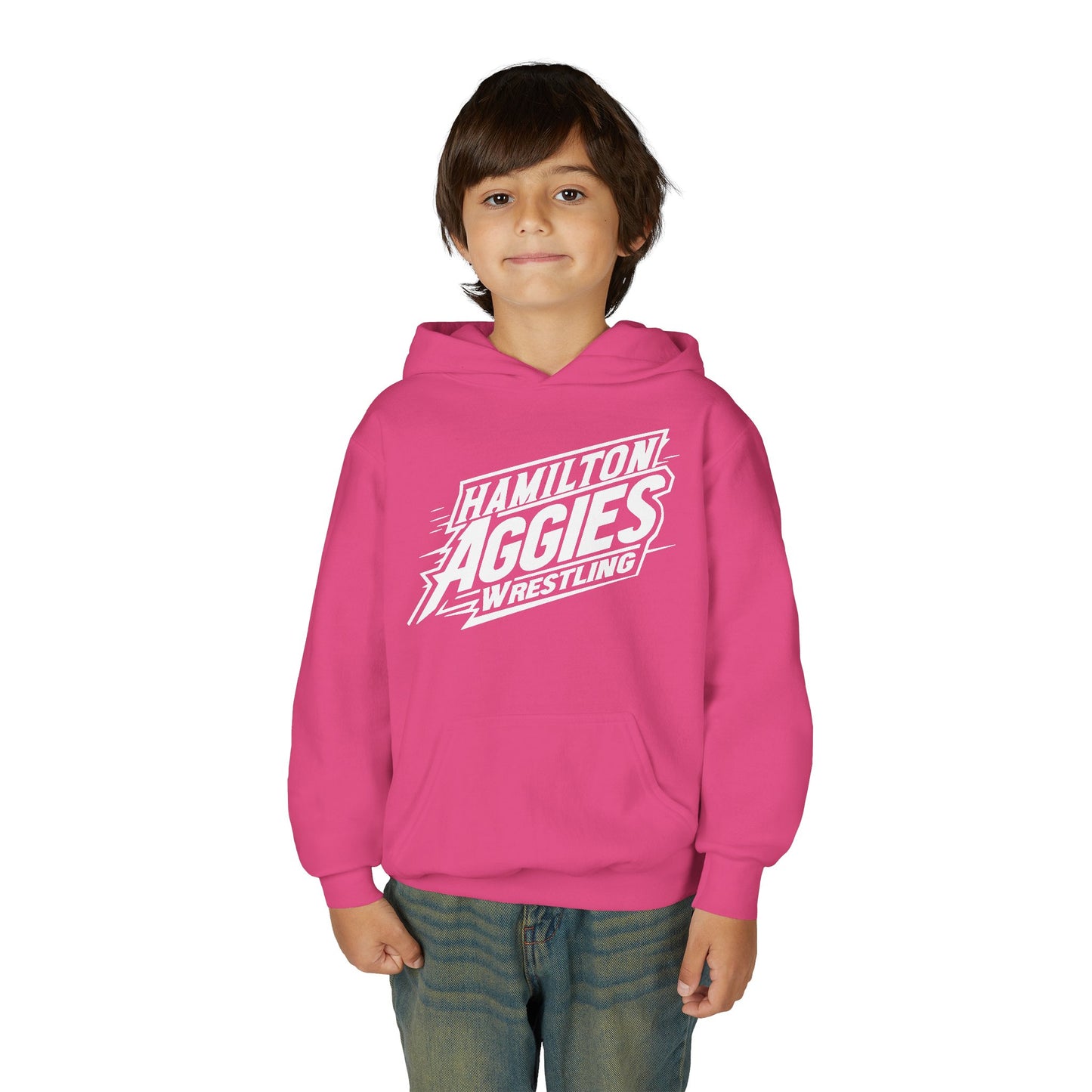 Youth Hoodie Sweatshirt \ Hamilton Aggies Wrestling \ HAW1