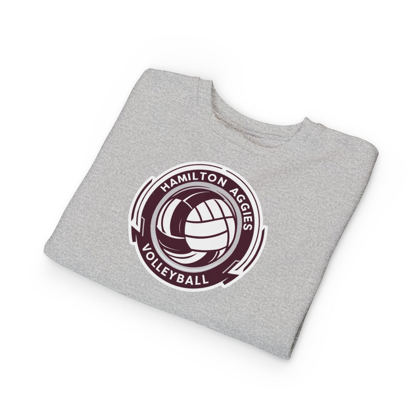 Toddler Crewneck Sweatshirt \ Hamilton Aggies Volleyball \ HAV1