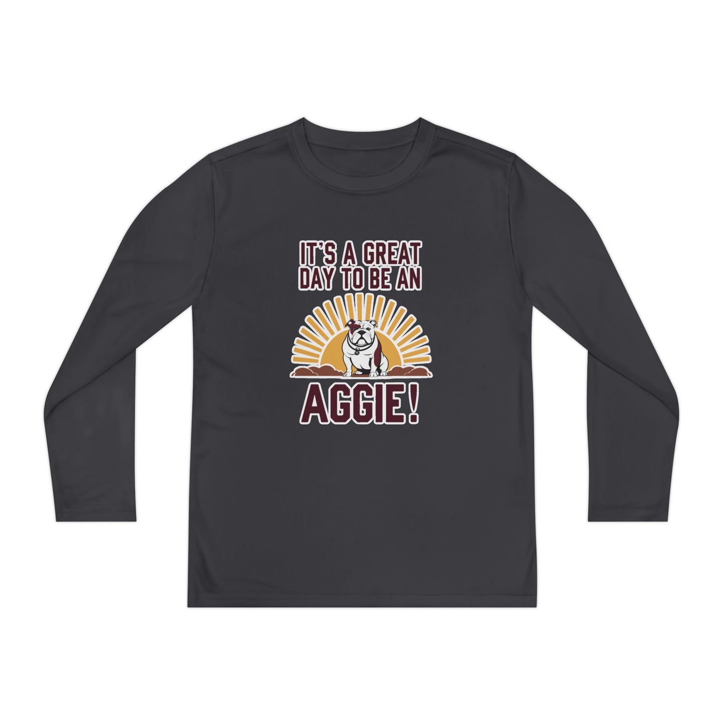 Youth Long Sleeve Tee \ It's a Great Day to be an Aggie! \ GDA4