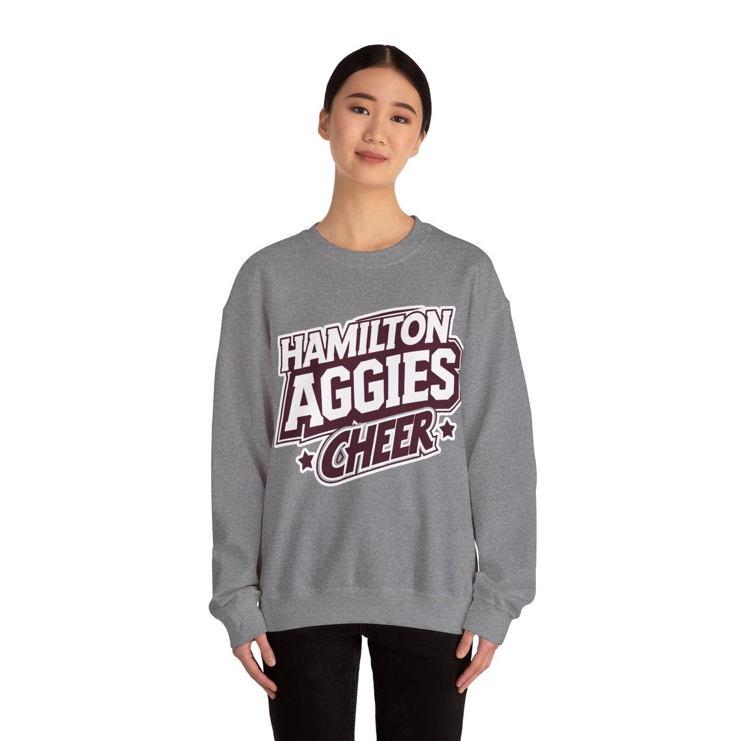 Adult Crewneck Sweatshirt \ Hamilton Aggies Cheer \ HAC1