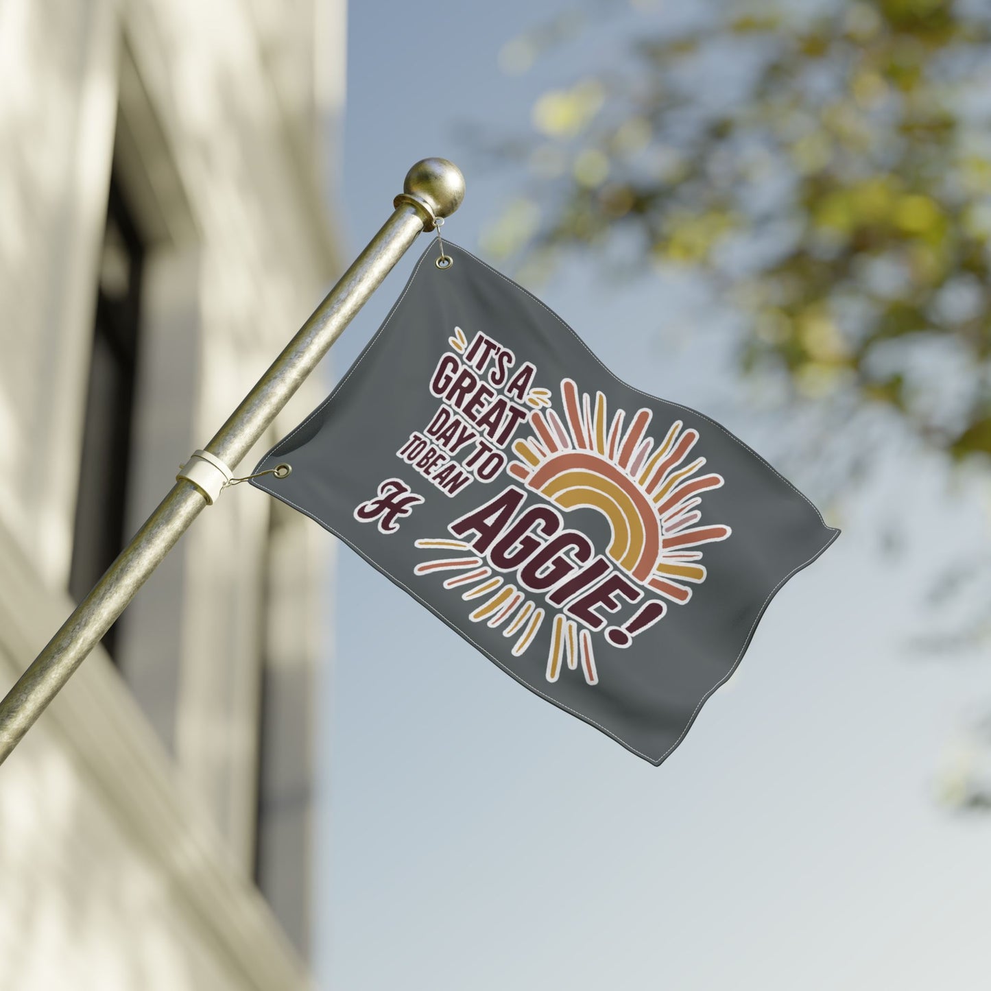 Double Sided Flag \ It's a Great Day to be an Aggie! \ GDA1