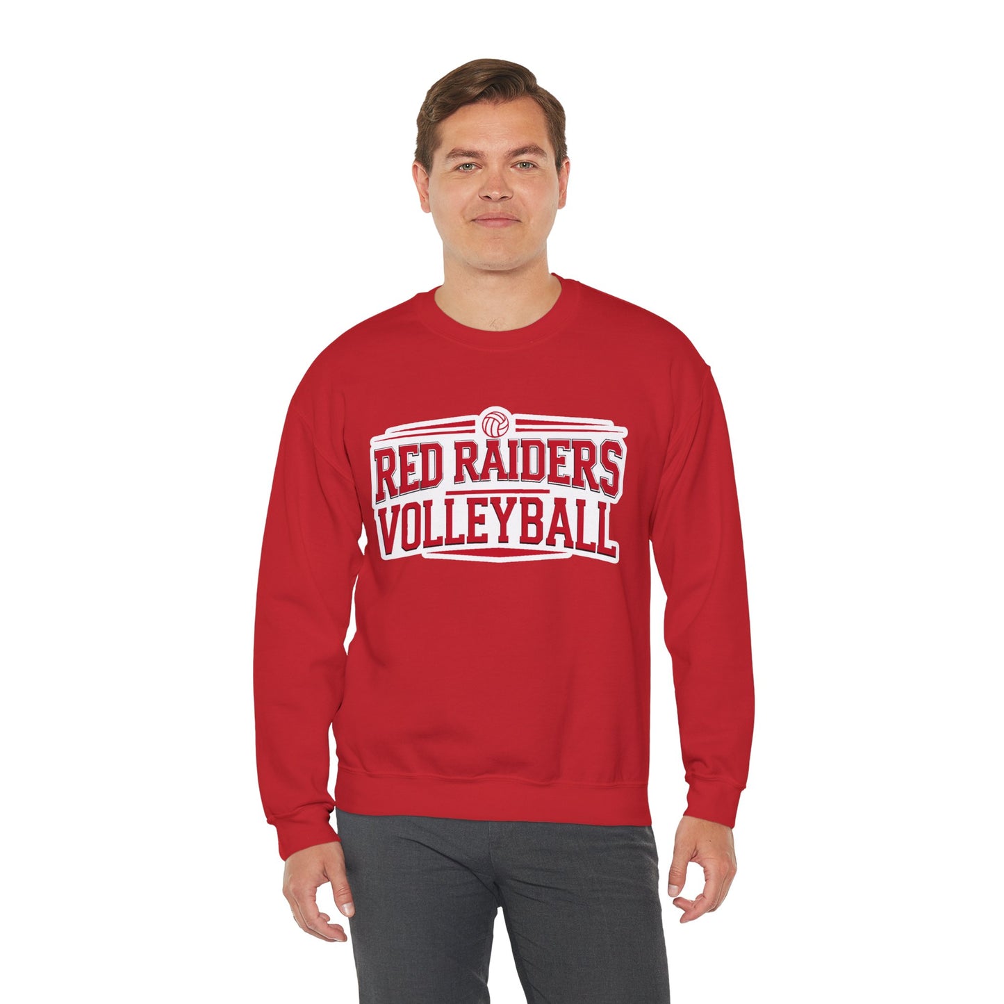 Adult Crewneck Sweatshirt \ Marion County Red Raiders Volleyball \ MCV2