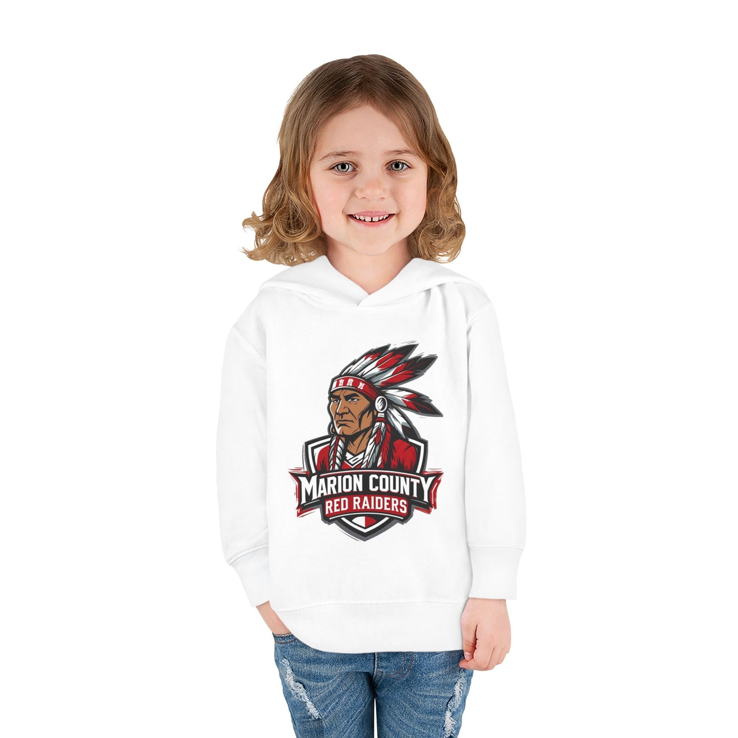 Toddler Hoodie Sweatshirt \ Marion County Red Raiders \ MC2