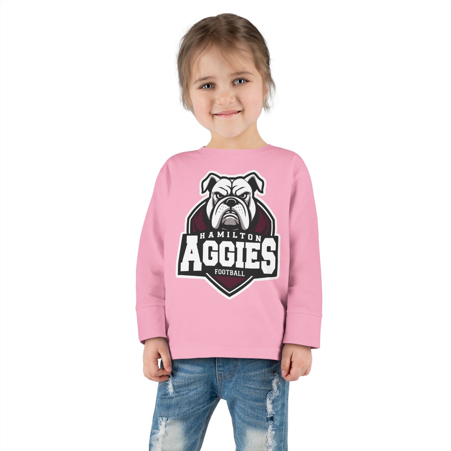 Toddler Long Sleeve Tee \ Hamilton Aggies Football \ HAF2