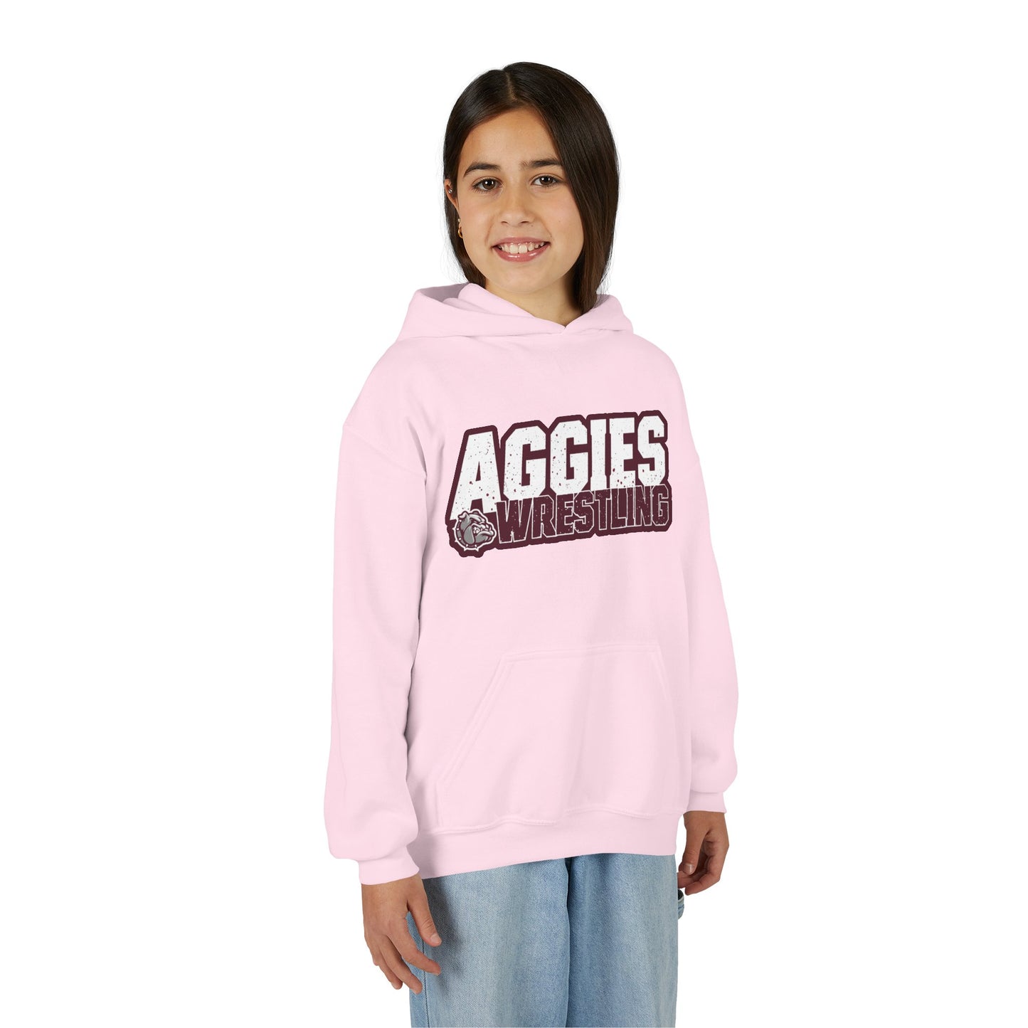 Youth Hoodie Sweatshirt \ Hamilton Aggies Wrestling \ HAW3