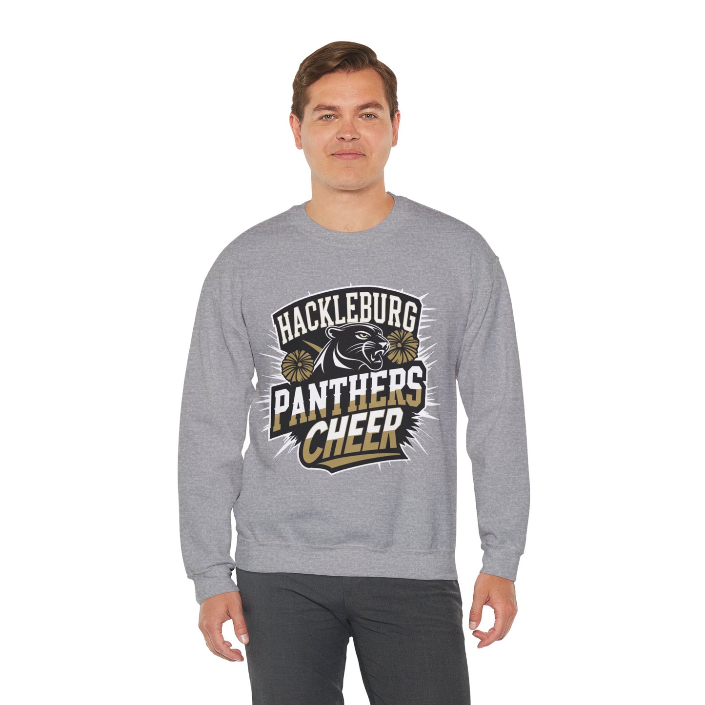Adult Crewneck Sweatshirt \ Hackleburg Panthers Cheer \ HPC1