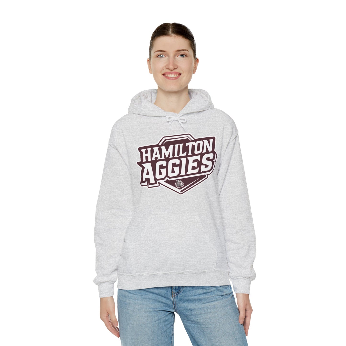 Adult Hoodie Sweatshirt \ Hamilton Aggies \ HA1