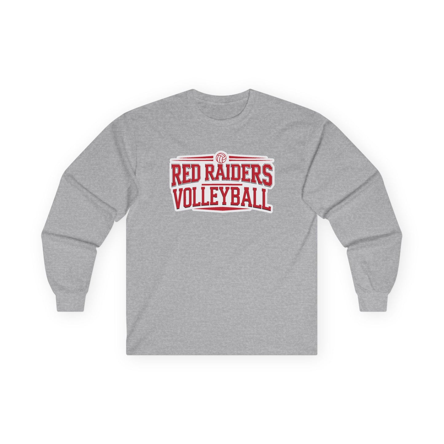 Adult Long Sleeve Tee \ Marion County Red Raiders Volleyball \ MCV2