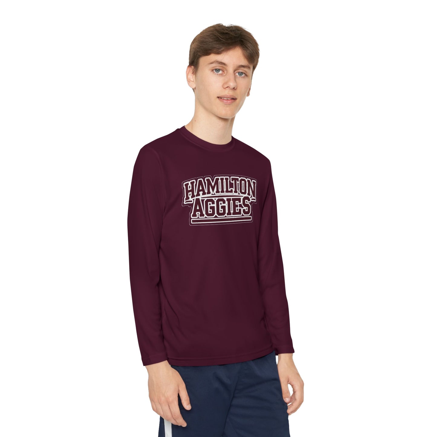 Youth Long Sleeve Tee \ Hamilton Aggies \ HA2