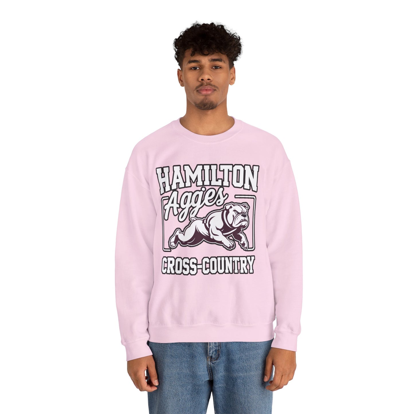 Adult Crewneck Sweatshirt \ Hamilton Aggies Cross-Country \ HCC2