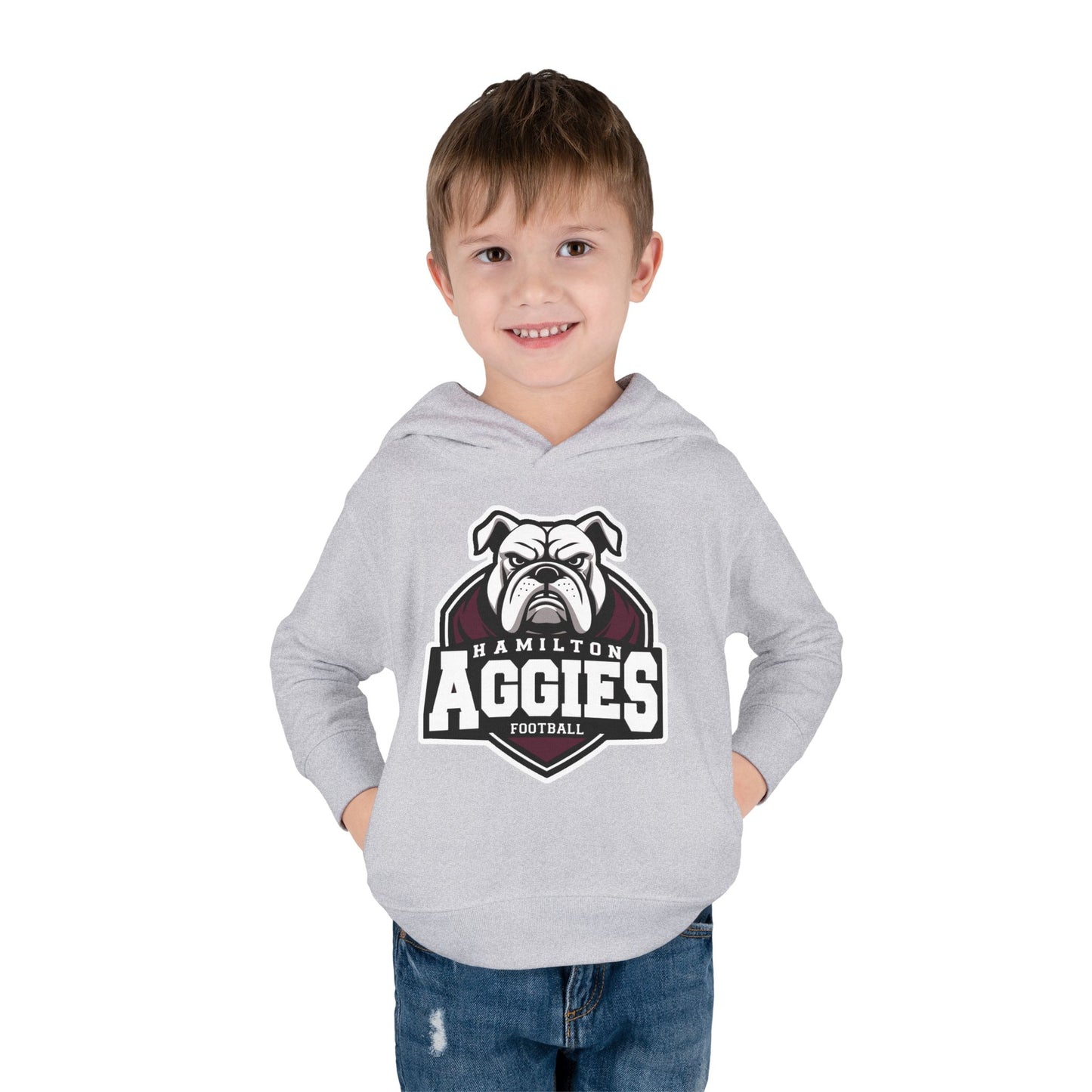 Toddler Hoodie Sweatshirt \ Hamilton Aggies Football \ HAF2