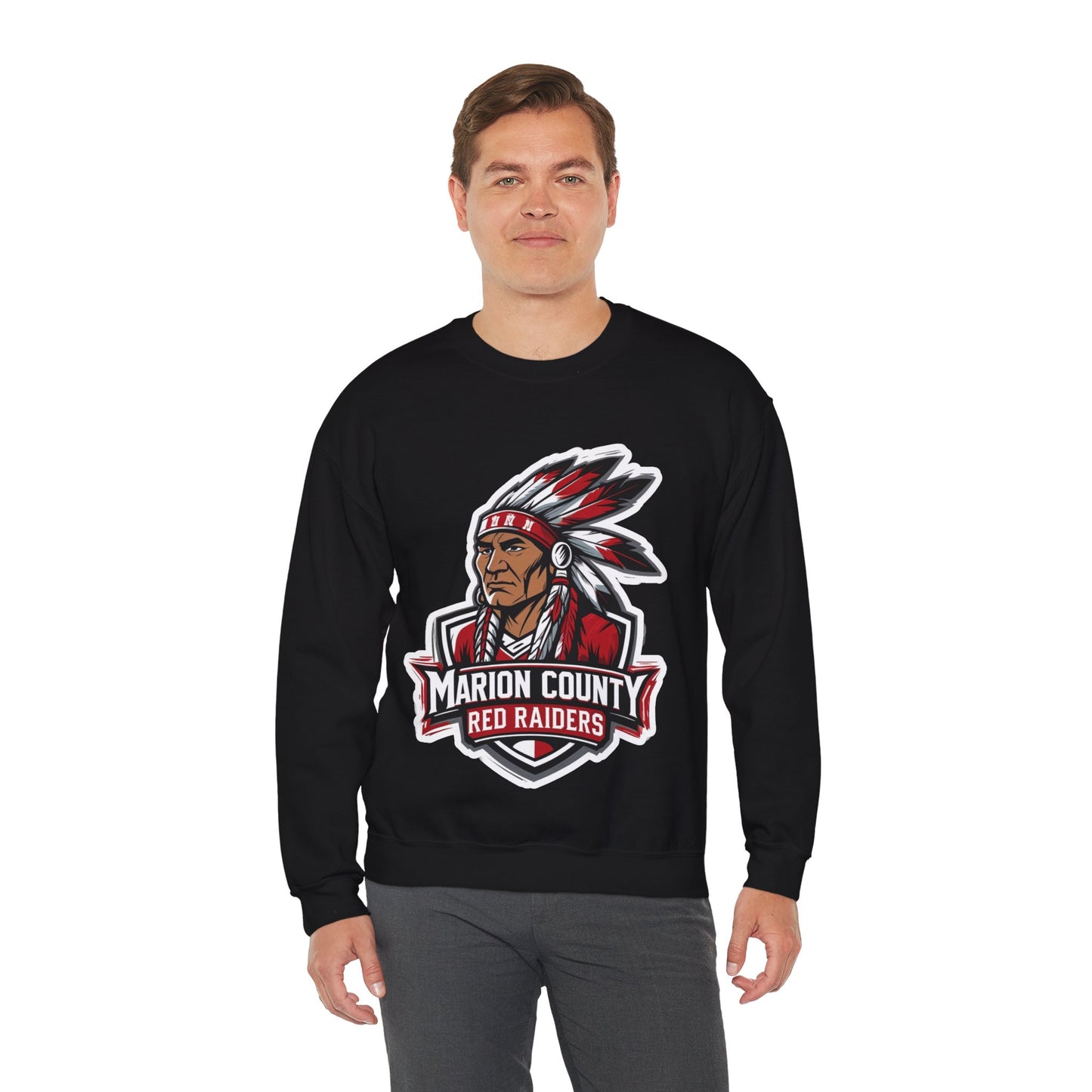 Adult Crewneck Sweatshirt \ Marion County Red Raiders \ MC2