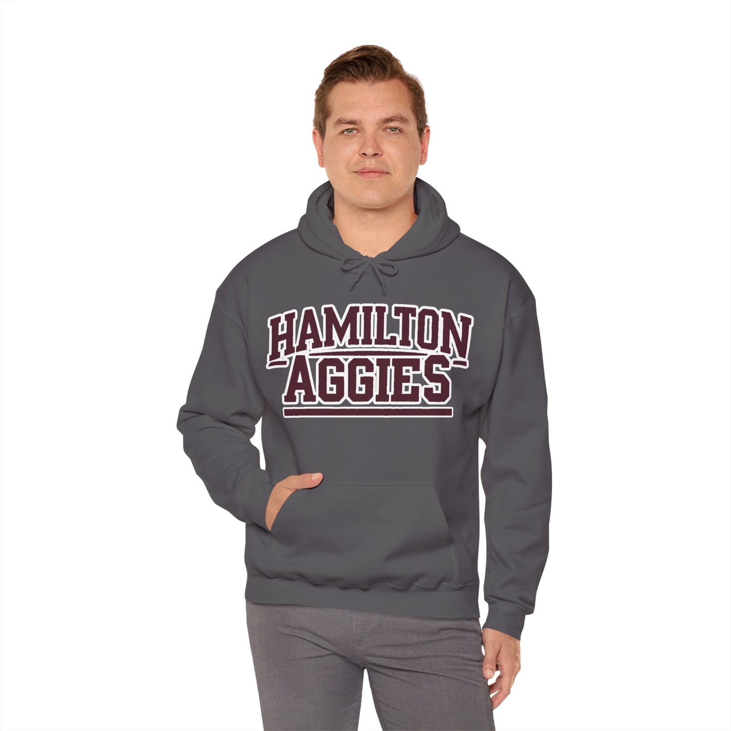 Adult Hoodie Sweatshirt \ Hamilton Aggies \ HA2
