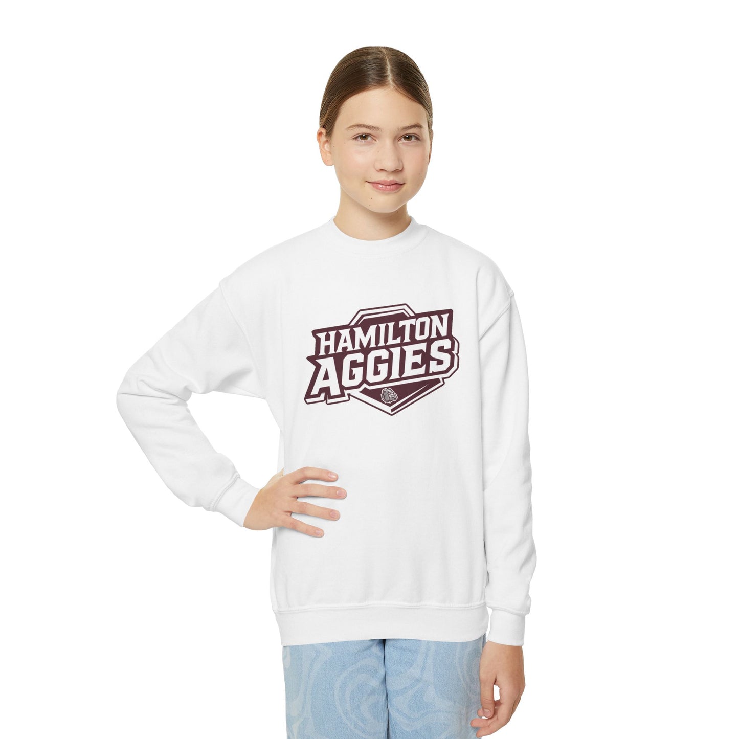 Youth Crewneck Sweatshirt \ Hamilton Aggies \ HA1