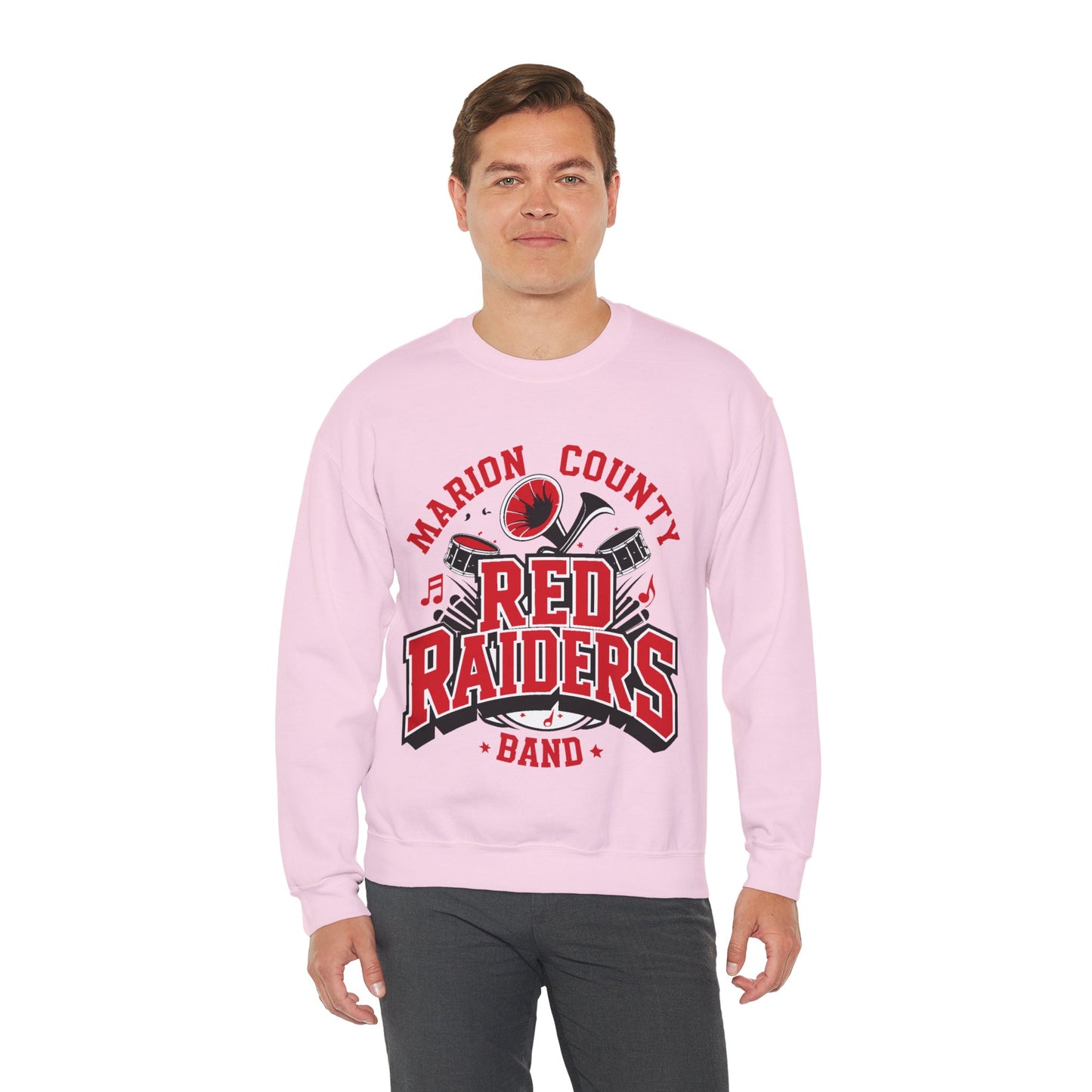 Adult Crewneck Sweatshirt \ Marion County Red Raiders Band \ MCB2