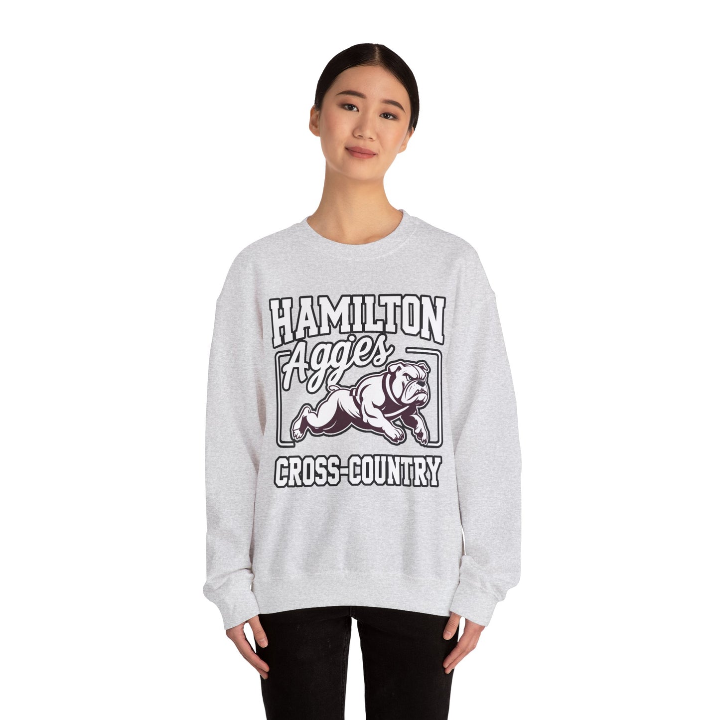 Adult Crewneck Sweatshirt \ Hamilton Aggies Cross-Country \ HCC2
