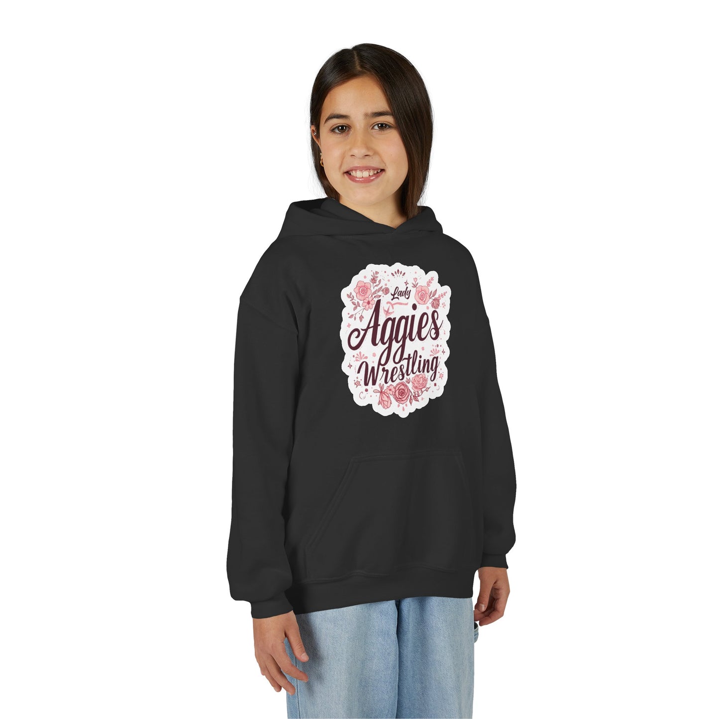 Youth Hoodie Sweatshirt \ Hamilton Aggies Wrestling \ HAWG1