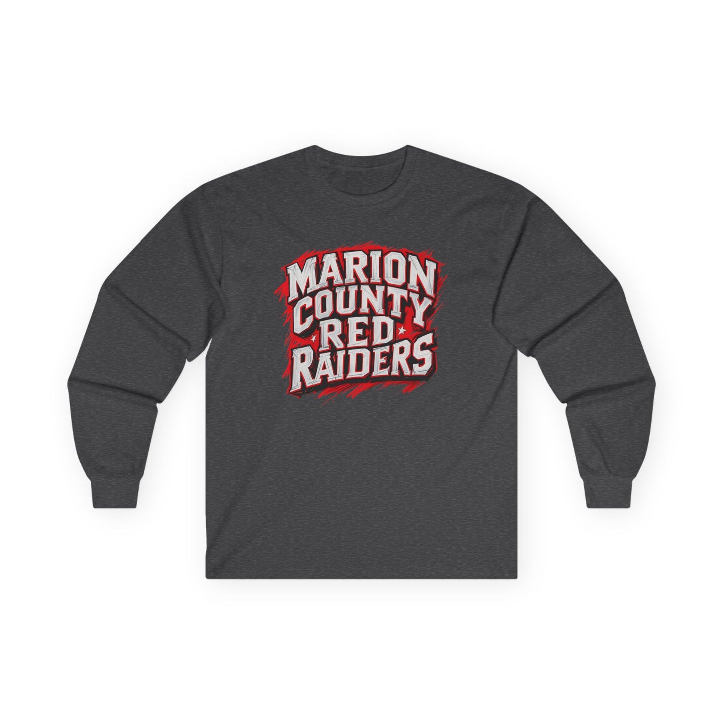 Adult Long Sleeve Tee \ Marion County Red Raiders \ MC1