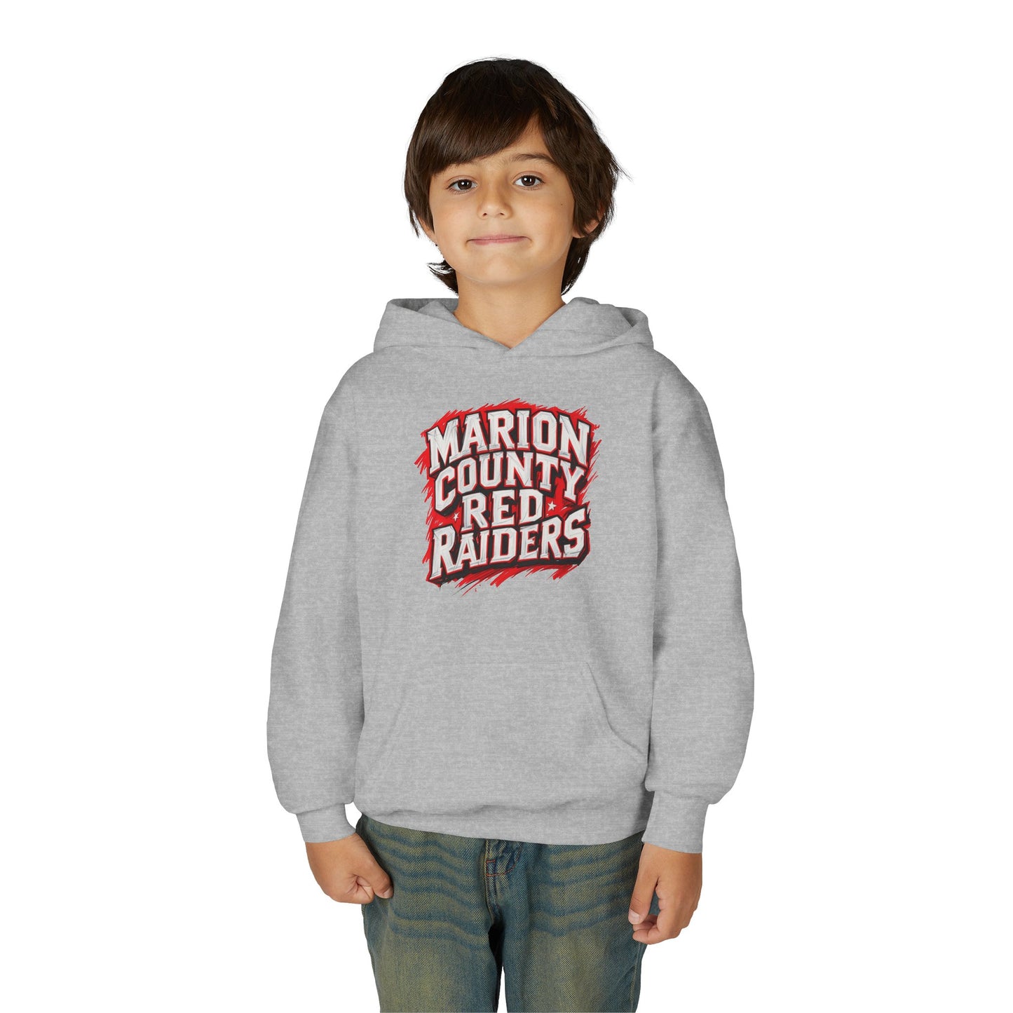 Youth Hoodie Sweatshirt \ Marion County Red Raiders \ MC1