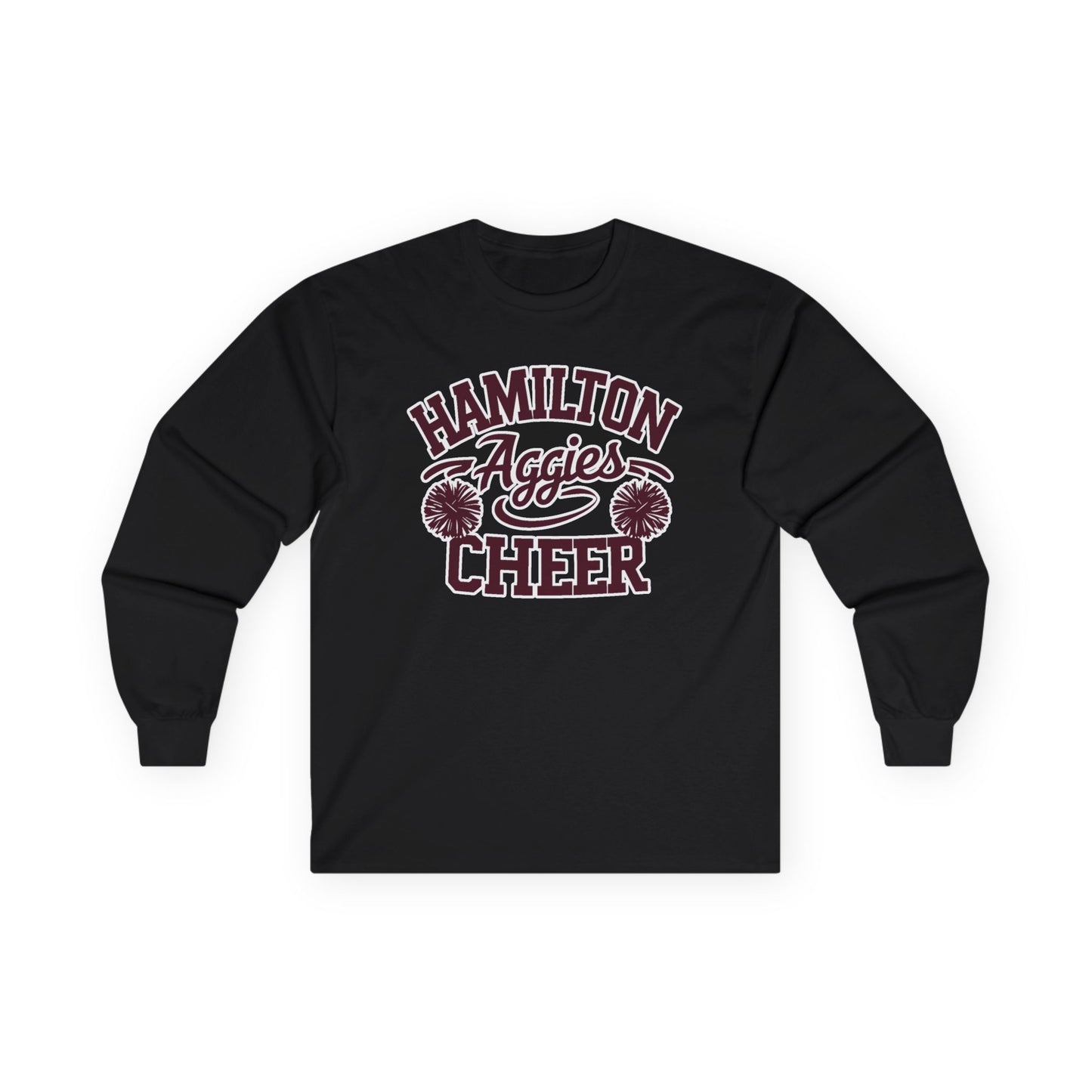 Adult Long Sleeve Tee \ Hamilton Aggies Cheer \ Style HAC2
