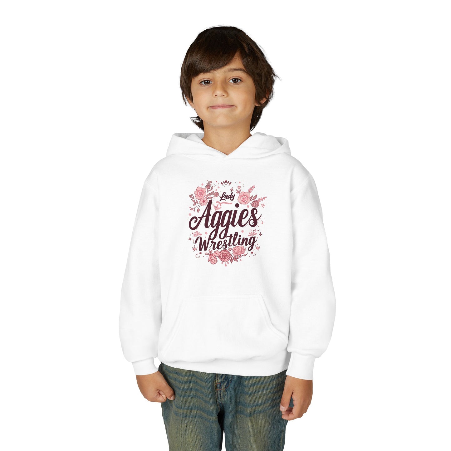 Youth Hoodie Sweatshirt \ Hamilton Aggies Wrestling \ HAWG1