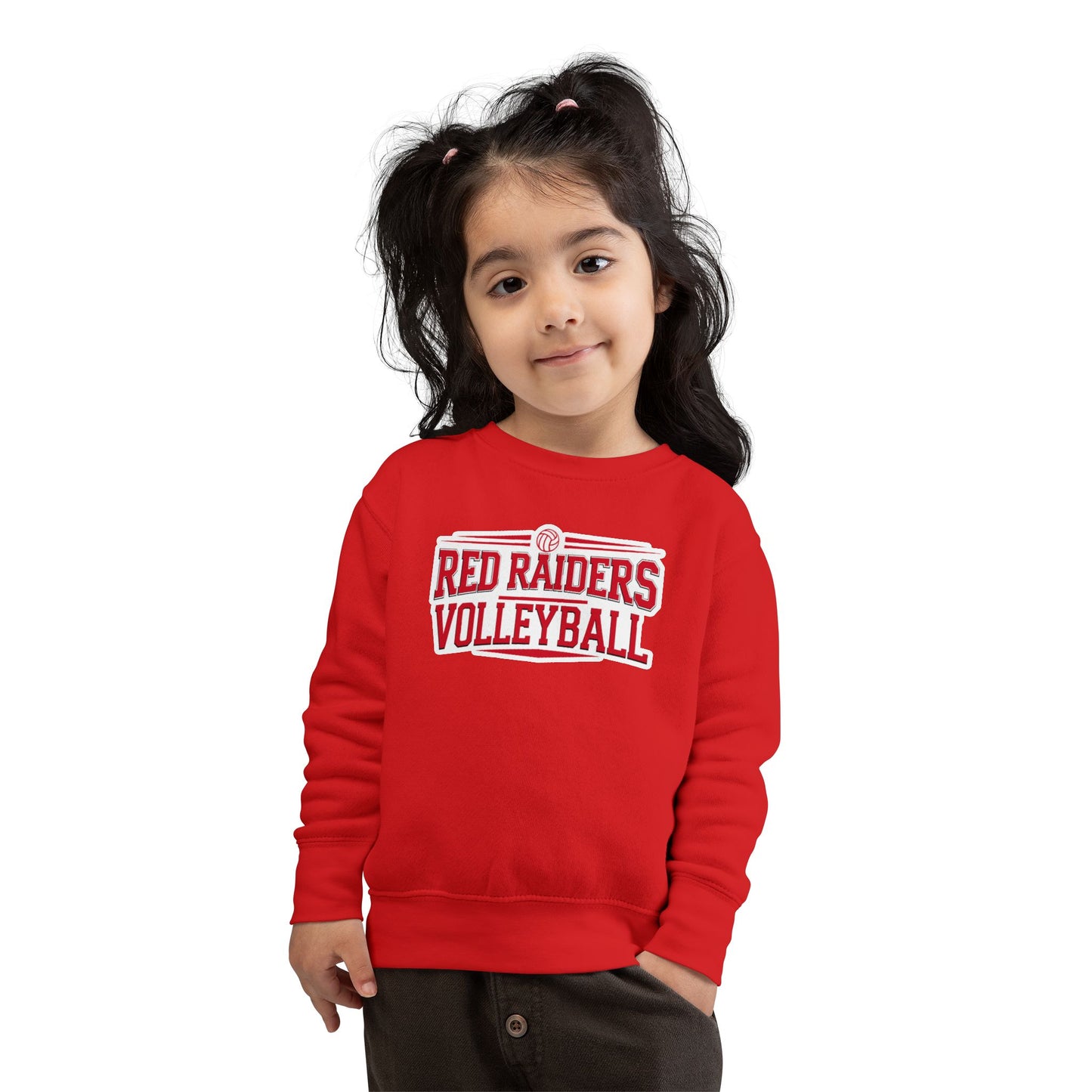 Toddler Crewneck Sweatshirt \ Marion County Red Raiders Volleyball \ MCV2
