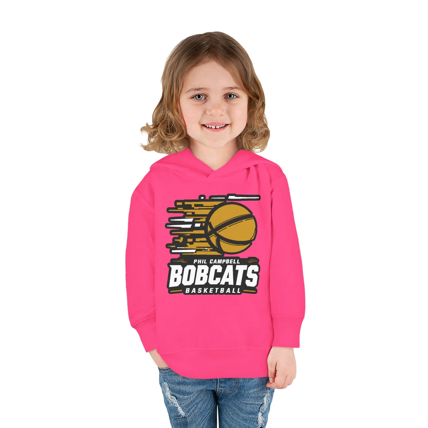 Toddler Hoodie Sweatshirt \ Phil Campbell Bobcats Basketball \ PCBBK2