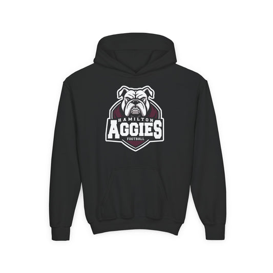 Youth Hoodie Sweatshirt \ Hamilton Aggies Football \ HAF2