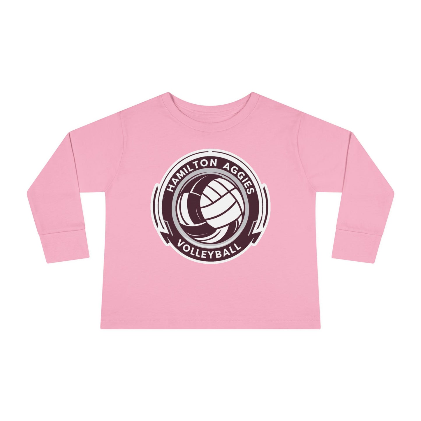 Toddler Long Sleeve Tee \ Hamilton Aggies Volleyball \ HAV1