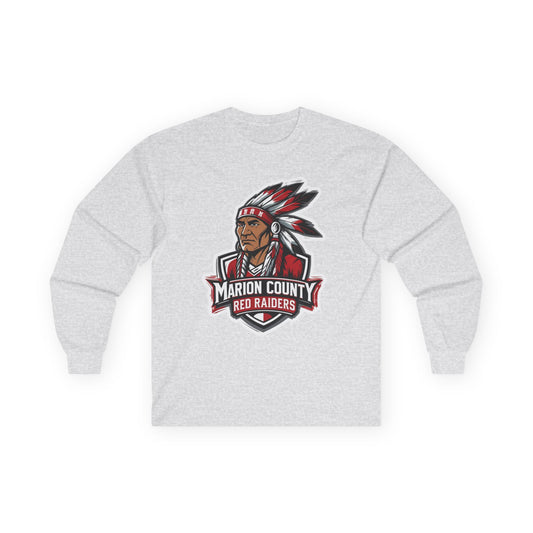 Adult Long Sleeve Tee \ Marion County Red Raiders \ MC2