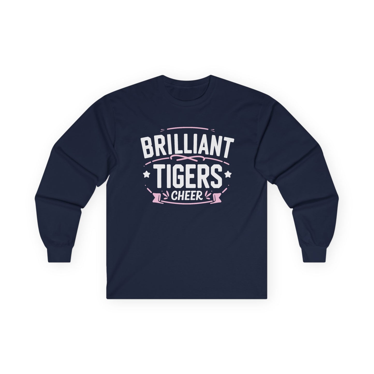 Adult Long Sleeve Tee \ Brilliant Tigers Cheer \ BTC2