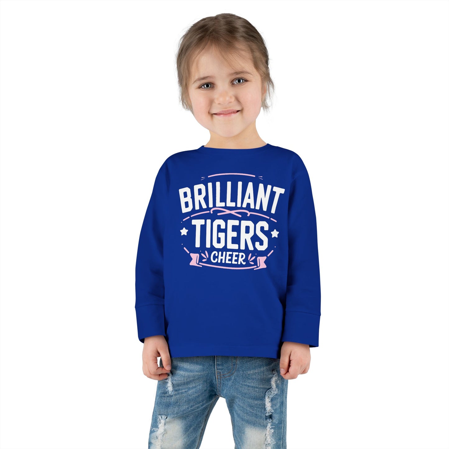 Toddler Long Sleeve Tee \ Brilliant Tigers Cheer \ BTC2