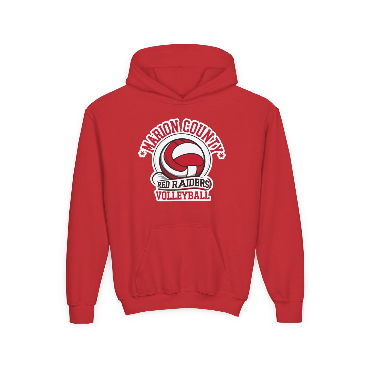 Youth Hoodie Sweatshirt \ Marion County Red Raiders Volleyball \ MCV1