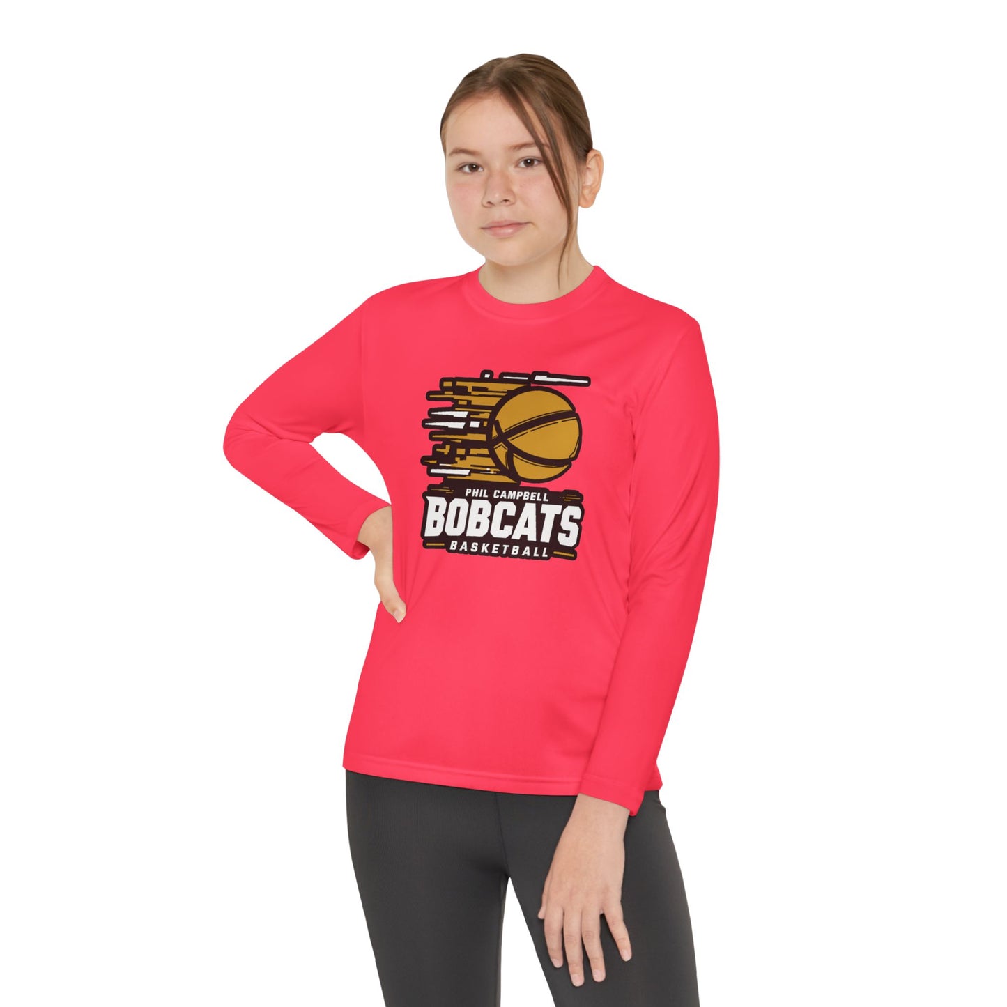 Youth Long Sleeve Tee \ Phil Campbell Bobcats Basketball \ PCBBK2