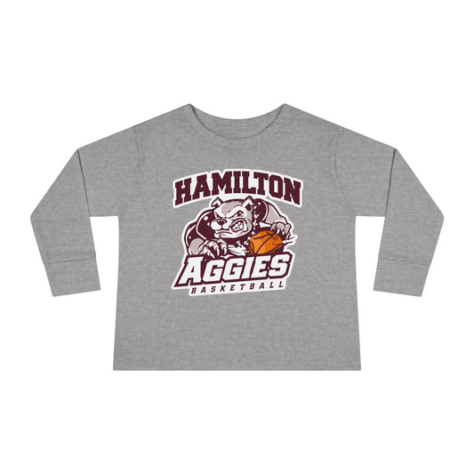 Toddler Long Sleeve Tee \ Hamilton Aggies Basketball \ HABB1