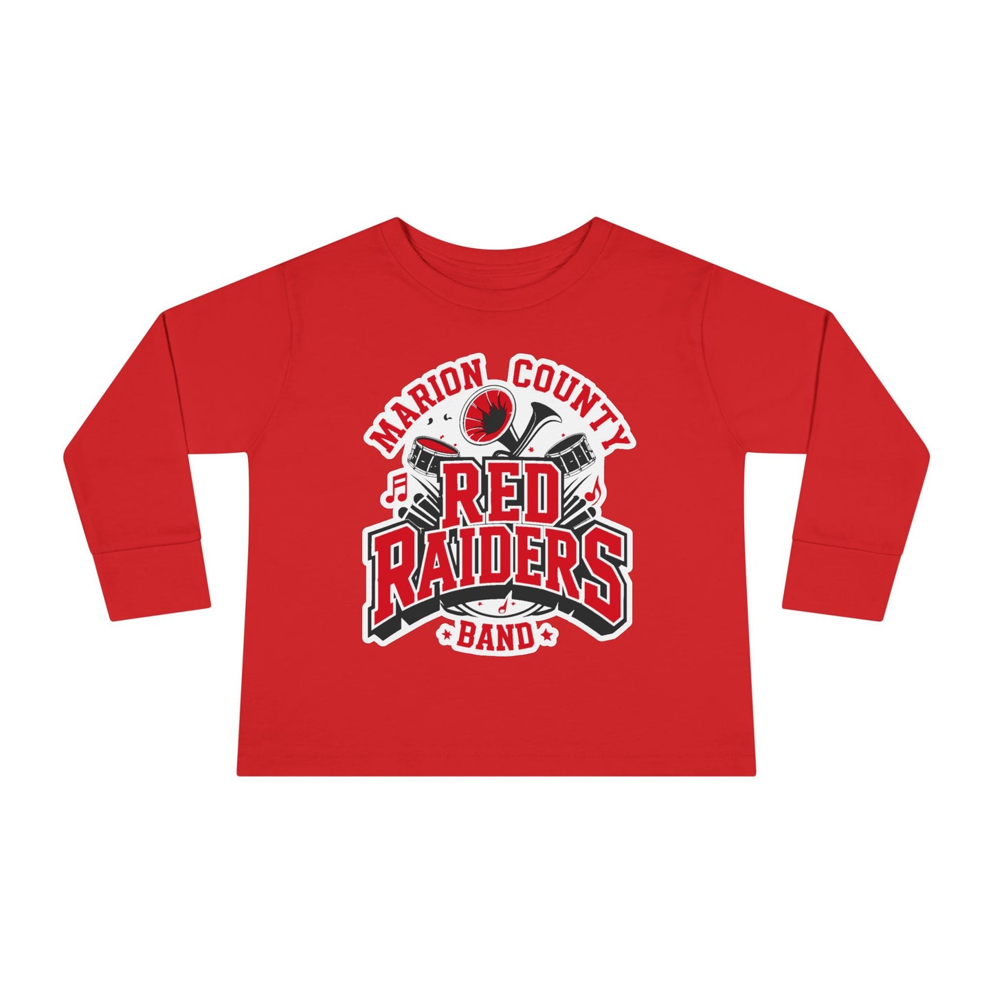 Toddler Long Sleeve Tee \ Marion County Red Raiders Band \ MCB2