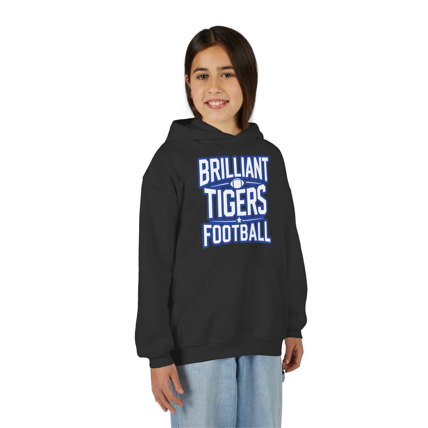 Youth Hoodie Sweatshirt \ Brilliant Tigers Football \ BTF1