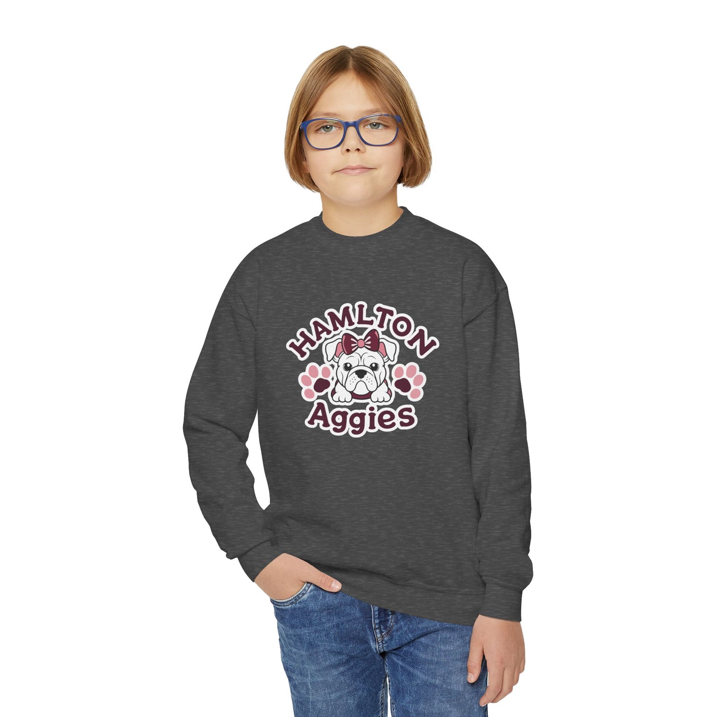 Youth Crewneck Sweatshirt \ Hamilton Aggies \ HAG3